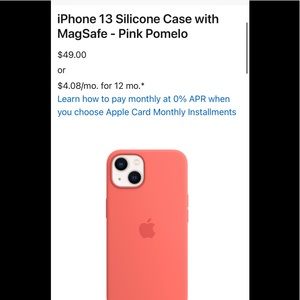 Brand new unopened iphone 13 silicone case (Pink Pomelo)